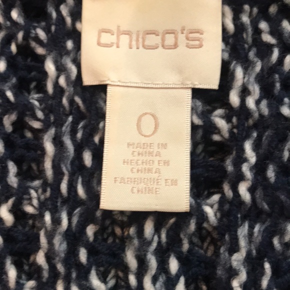 Gorgeous navy and white Chico’s long cardigan - Picture 12 of 16